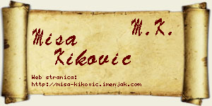 Miša Kiković vizit kartica